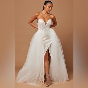 London Sequin Gown - White XL Fashion Nova
